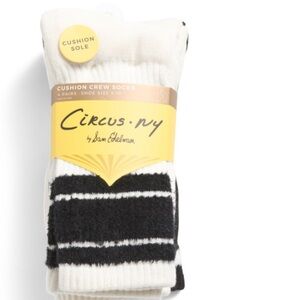 Sam Edelman Black and White Crew Socks